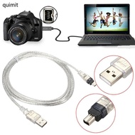 QUIM Performances USB To FireWire 1394 Cable USB To 1394 Data Cable For Cameras 400Mbps Stable Signa