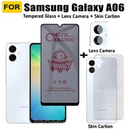 Samsung Galaxy A06 Privacy Tempered Glass A 06 A0 6 A06 Screen Protector+Camera Lens Glass+Back Film