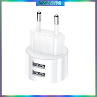 zzz European Style Double USB Chargers 5V2 1A Small Travel Power Adapter for Travel