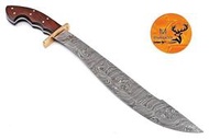 大馬士革鋼刀 手工定制 1658 直刀 開山刀 折刀 砍刀 甩刀 中國劍 日本刀