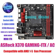 Used ASRock X370 Gaming-ITX/ac AM4 ITX DDR4 Motherboard Compatible with AMD1-5 Gen Processors Tested