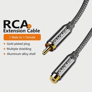 SUNKANDI RCA Male to female extension cable copper housing  RCA male to RCA female cable Stereo audi