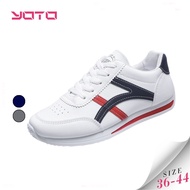 YOTO  Faux Leather Shoes Casual Low-cut Sneakers Fashionable Rubber Shoes for Women