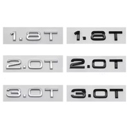 3D ABS Letters Car Styling Rear Trunk Badge 1.8T 2.0T 3.0T Emblem Logo For Audi A3 A4 A5 A6 A7 A8 Q2