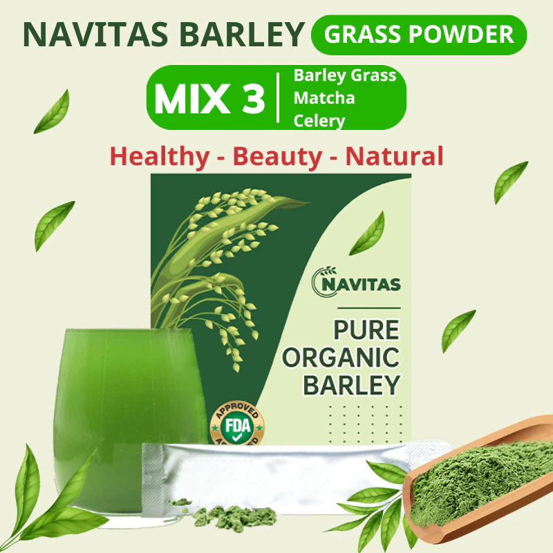 Original Navitas Green Barley Grass Powder Pure Organic for Weight Loss 15 Sachets per Box