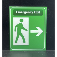 Emergency Exit With RIGHT ARROW Sign