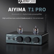 AIYIMA T1PRO Tube Preamp Bluetooth 5.1 HiFi Preamplifier with APTX-HD Bass Treble Tone Controls 12V