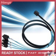 henye Mini SAS HD 12GB SFF‑8643 to 4 SATA LSI Adapter Card Cable 1m/1.1yd Woven Copper Replacement