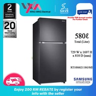 [Save 4.0] Samsung 580L Refrigerator Top Mount Freezer Twin Cooling Fridge RT18M6211SG|RT18M6211SG/ME