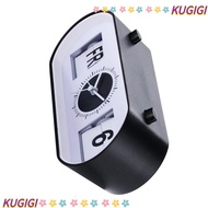 Low Noise Manual Flip Alarm Clock with Date Week Display, 7.48x2.36x3.35in White PVC, Office Desktop