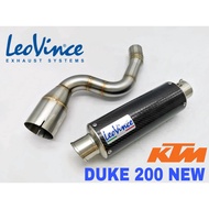 Exhaust KTM Duke 200 2021 Ekzos Tabung Muffler LeoVince Full System Duke200 Accessories Stainless St