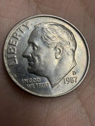 （原光）美國🇺🇸1987年10分硬幣
