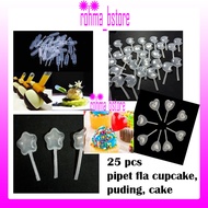 25 pcs 4ml Cupcake Fla Pipettes - Cake Fla Pipettes - Cake Inser - Cake Decoration - Dropper Pipette