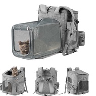 Large Capacity Cat Bag Breathable Extended Pet Backpack Large Cat Dog Trolley Cat Bag Double Shoulde