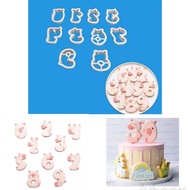 LILIN Number cutter candle mold number fondant cookies