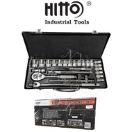 Hitto 1/2” Box Socket Set 24pc 6point 8-32mm Hand Socket Set