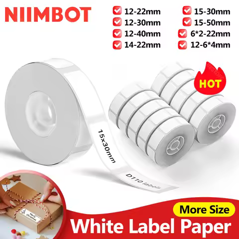 Niimbot D11 Label Sticker D110 D11H D110M Label Printer Paper self-adhesive Sticker Waterproof Pure 