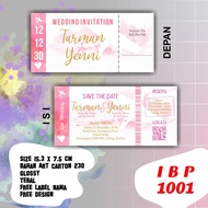 Airplane ticket Theme wedding invitation/wedding invitation boarding pass ticket ibp002
