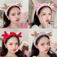 Korean Cute Little Crab Turban Headband For Facial Washing Make up Party and Live stream Garterized