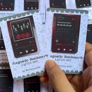 [momsy.made] Custom KPOP Lyrics Magnetic Bookmark Fan Merch Freebies Gift Concert Ateez Stray kids B