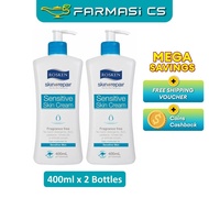 Rosken Skin Repair Sensitive Skin Cream 400ml x 2 Bottles (TWIN) EXP:06/2029 [ Farmasi CS ]