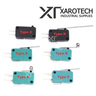 3-Pin KW7 16A Small Touch/ Long Straight Micro Switch Travel Miniature KW7 KW 125VAC 250VAC Contact 