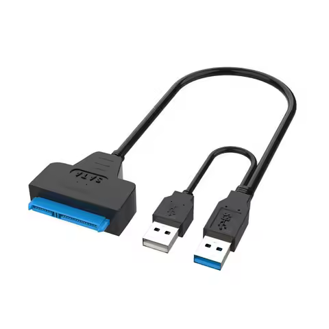 New External SSD HDD Hard Drive CD-ROM Optical Drive Dual USB 3.0 To SATA2.0 With 12V 2A Adapter Ext