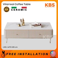 (FREE Installation + Shipping) KBS Villarreal 4FT Coffee Table /  Ceramic Top / Drawer Storage / L12
