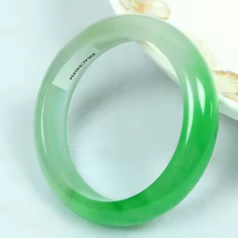 [With Certificate] Special Offer Myanmar Processing Female Piaoyang Emerald Bracelet Women's Bangle 