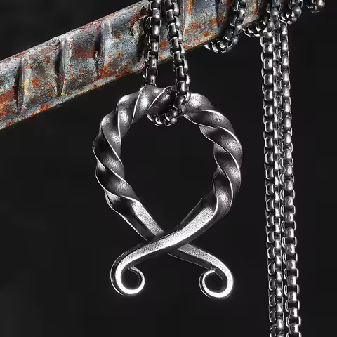 Troll Cross Ancient Amulets Men Necklaces Stainless Steel Pendant Chain Women Punk Fashion Jewelry A