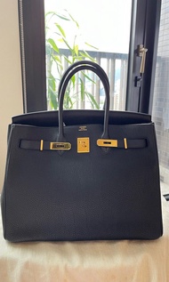 Hermes Birkin 35 黑金 Togo皮