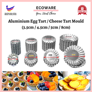 Acuan Egg Tart Aluminium (4 sizes) | Acuan Tart | Cheese Tart Mould | Fruit Tart Mould (3.5cm/4.5cm/5cm/8cm)