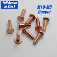 Copper countersunk head rivets GB869 percussion type flat head flat cone head solid rivets Copper d 