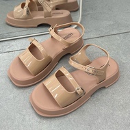 Gratis Ongkir - Sandal Wedges Wanita / Sandal Wedges Travel Wanita / Sandal Flat Wedges Travel