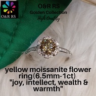O&R RS yellow moissanite flower ring(6.5mm-1ct)