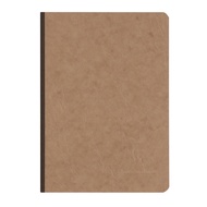 สมุดบันทึก มีเส้นบรรทัด กระดาษผลิตในฝรั่งเศส 90g ปกกระดาษแข็ง pressboard ลายหนังสีน้ำตาล สันหุ้มผ้า 14.8x21ซม. Age Bag clothbound notebook 14,8x21cm 96sh Lined Tobacco 79546C