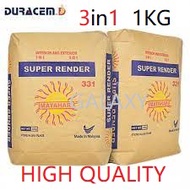 (1KG)3 in 1 Cement Ready Mix Simen Sedia Campur Pre Mix Plaster/Simen Siap Campur(Cement+Pasir+Plast