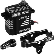 INJORA Coreless High Torque Micro Servo with Mount and Servo Horn for TRX4M TRX4MT 1/18 RC Crawler U