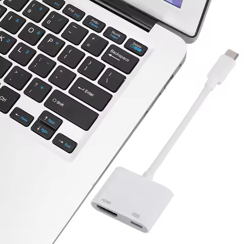 USB C To HDMI-Compatible Adapter with PD 100W Charging Port 4K HDMI-Compatible Type C HUB Adapter fo