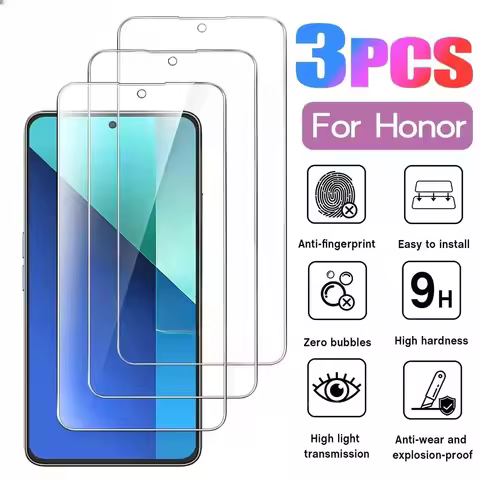3Pcs Tempered Glass For Huawei X6 X6A X7 X8 4G X8A X9 X10 5G X20 X30 Screen Protector Honor 10 20 Li