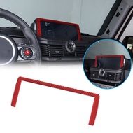 Carbon Fiber Car Center Dashboard GPS Navigation Frame Sticker Trim For Ineos Grenadier 2020-2024 De