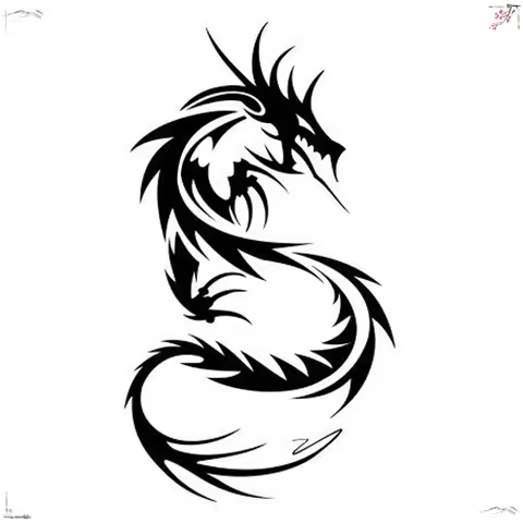 Exterior Accessories Chinese Dragon Classic Vinyl Car Body Stickers Custom Styling Decal Black/white