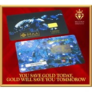 MAA Gold Bar 1g (999.9) 24K Black Gold Diamond Edition