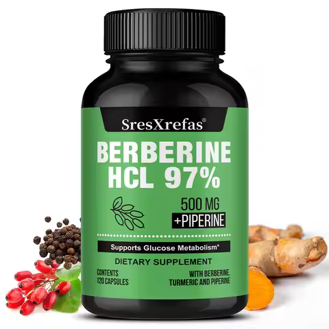 Berberine HCl, Berberine Supplement 500mg Per Serving - Supports Heart Health, Immune System, Health