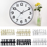 YUONG Wall Clock 3d Gadget Quartz Arabic Number Roman Numerals Digital Repair Tools Replacement Clock Parts Quartz Clock Numerals Accessories