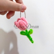 GANTUNGAN FUZZY WIRE TULIP KEYCHAIN | WIRE FEATHER TULIP KEYCHAIN | FUZZY WIRE/ WIRE