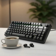 AULA F75MAX Tri-Mode Wireless Mechanical Keyboard, Hot-Swap RGB Backlit, Bluetooth/2.4G/USB-C, Gamin