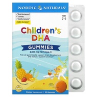 Nordic Naturals, Children's DHA Gummies, Ages 2-6, Tropical Punch, 600 mg, 30 Gummies