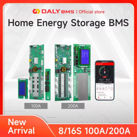 Daly Inverter BMS Smart BMS Lifepo4 8S 24V 16S 48V 100A 200A for Home Energy Storage For deye pylon 