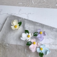 Flower Studio|Gardenia, Powder-Free Carving, 5 Pieces, Niche Jewelry, One Large Japanese Korean Same